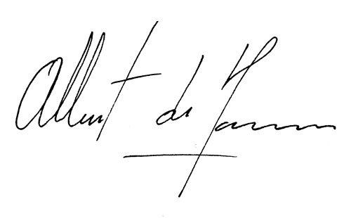 Signature du Prince Albert de Monaco